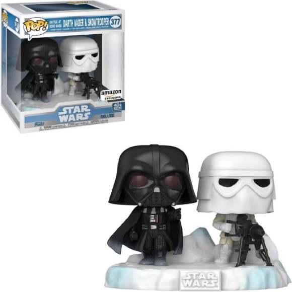 Funko Other - Funko Pop! Deluxe Star Wars: Battle at Echo Base- Darth Vader & Snowtrooper #377